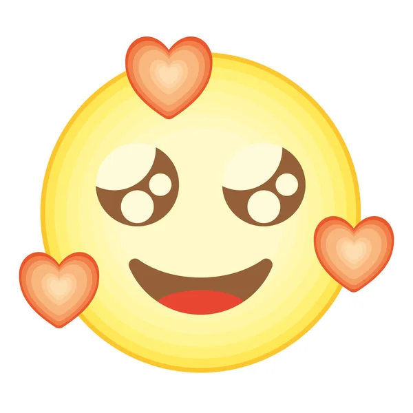 Emoji dans l'amour — Image vectorielle