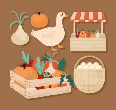 altı yerel pazar öğesi