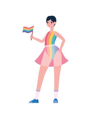 Tutulu Igtbq kadını.