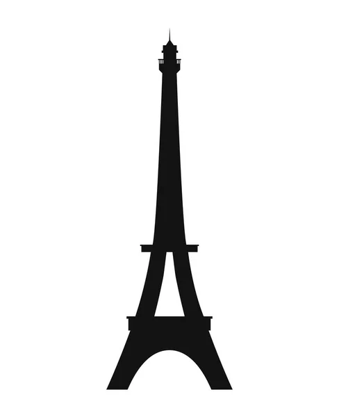 Torre Eiffel preta —  Vetores de Stock
