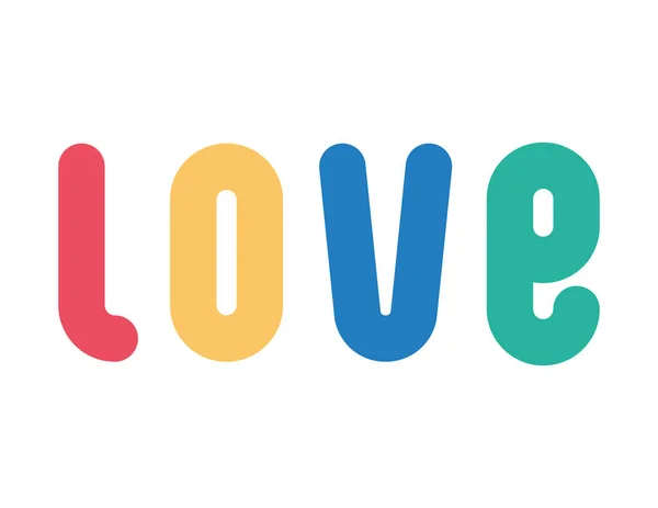 Colored love phrase —  Vetores de Stock