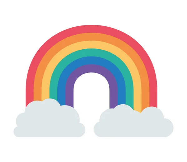 Illustrazione arcobaleno luminoso — Vettoriale Stock
