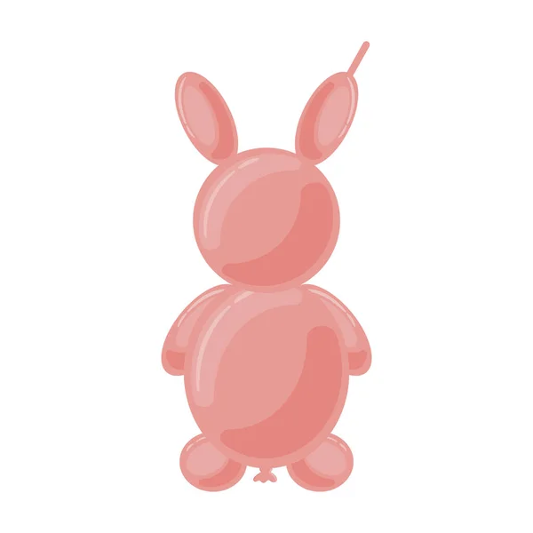 Bunny animal balloon — Stock Vector