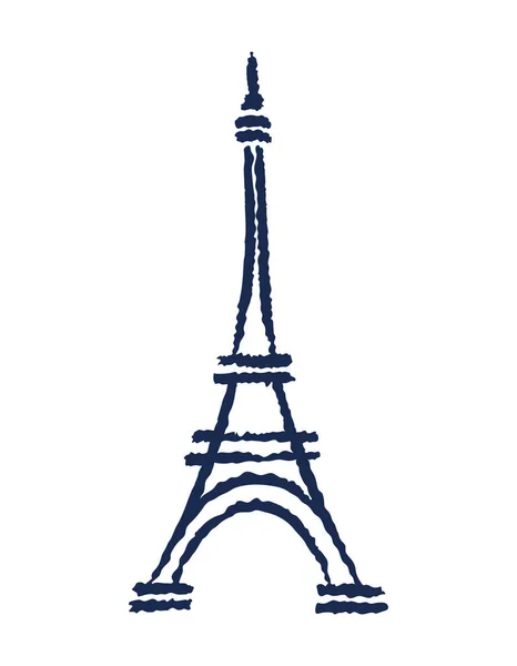 Eiffel tower silhouette — Stock Vector