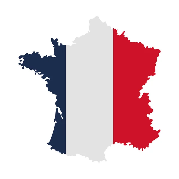 Франция страна с цветом флага — стоковый вектор