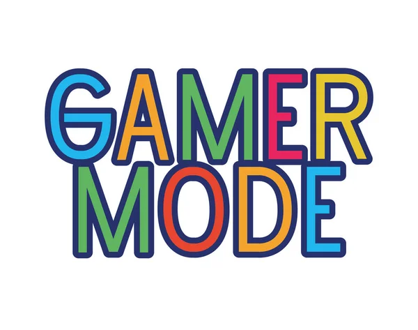 Gamer mode lettering — Stockový vektor