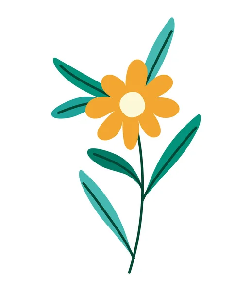 Žlutý květinový design — Stockový vektor