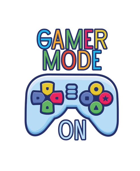 Gamer mode illustration — Stockový vektor