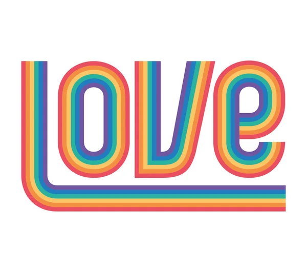 Ilustración de letras de amor — Vector de stock