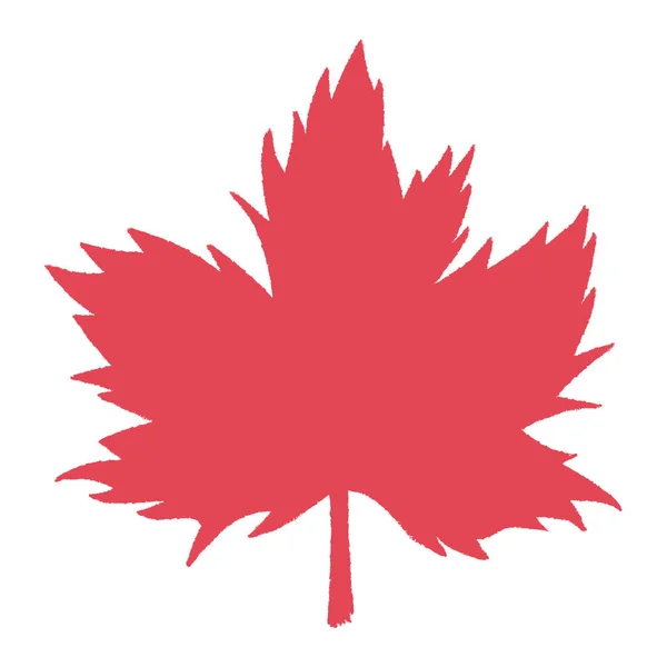 Red maple leaf design — Vettoriale Stock