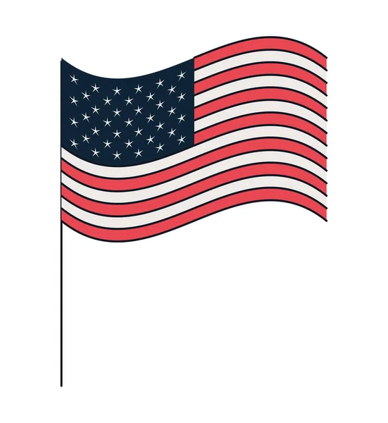 Usa vlag illustratie — Stockvector
