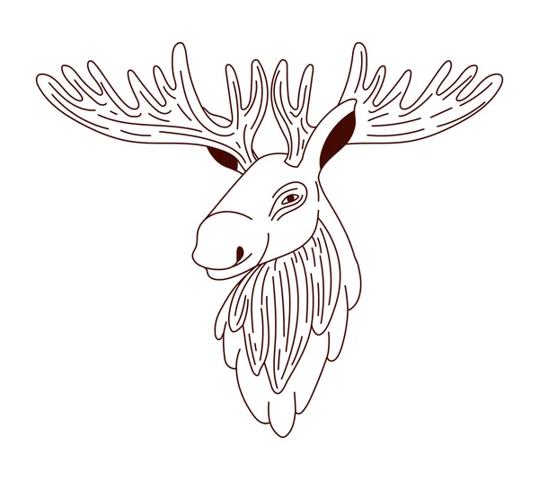 Moose silhouette design — Vetor de Stock