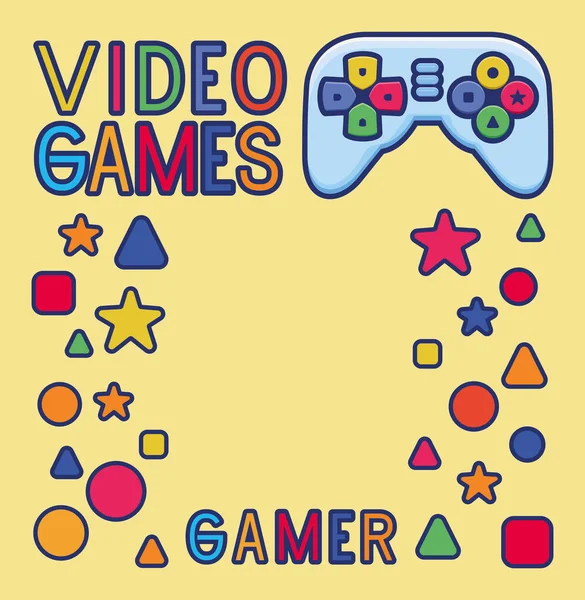 Video games poster — Vector de stock