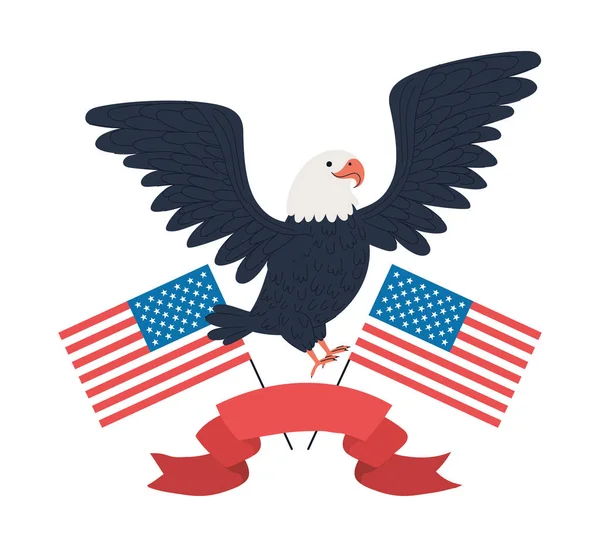 Águia careca americana —  Vetores de Stock