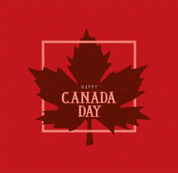 Felice carta Canada giorno — Vettoriale Stock