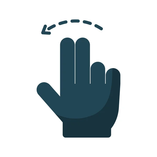 Hand swipe left symbol — Stock Vector