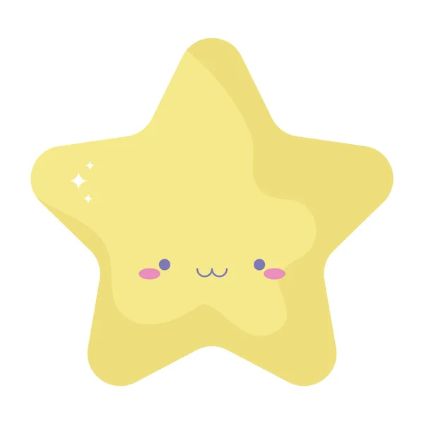 Schattige gouden ster — Stockvector