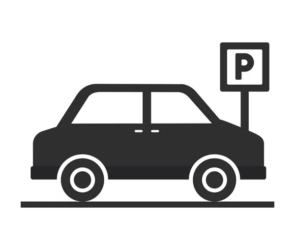 Vehicle on parking spot — стоковый вектор