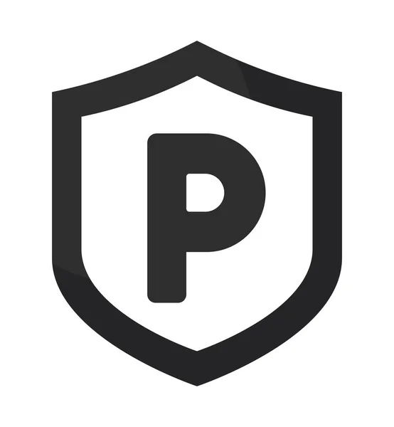 Parking shield design — Stok Vektör