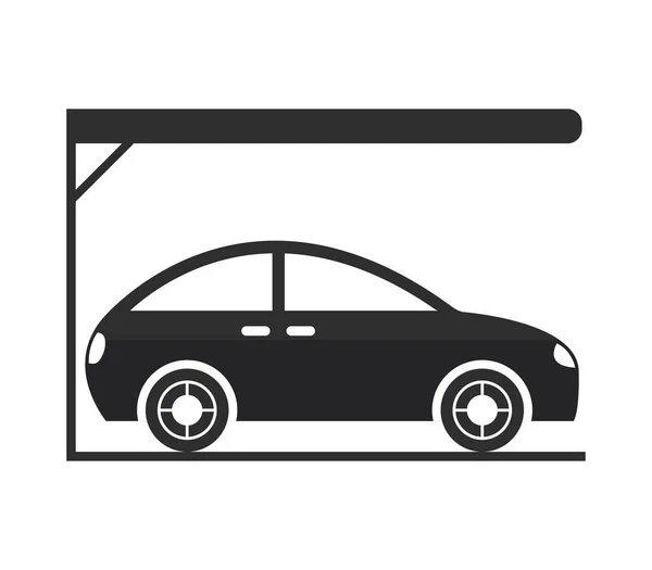 Auto op parkeerplaats — Stockvector