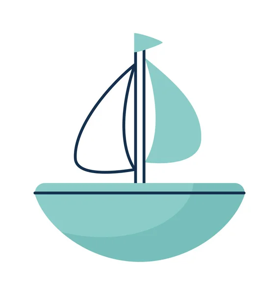 Blue sailboat design — Wektor stockowy