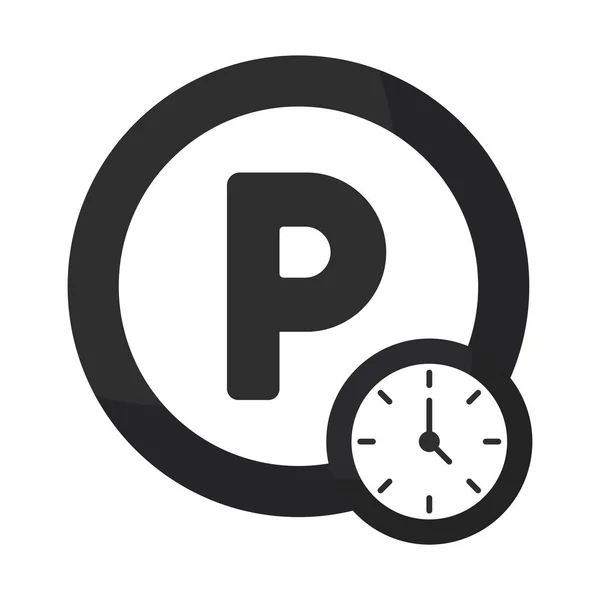 Parkolási idő szimbólum — Stock Vector