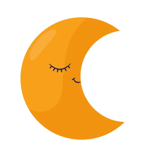 眠い月のデザイン — ストックベクタ
