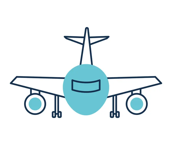 Modrý design letadla — Stockový vektor