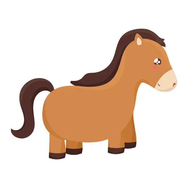 Kawaii horse design — стоковый вектор