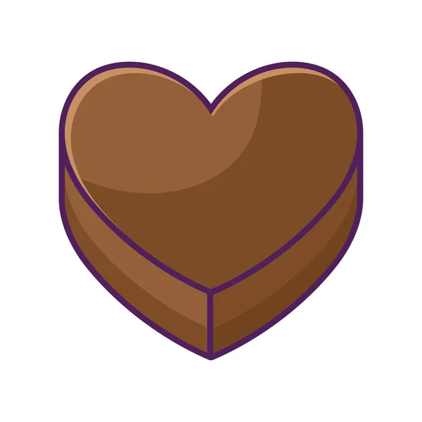 Čokoládový design srdce — Stockový vektor