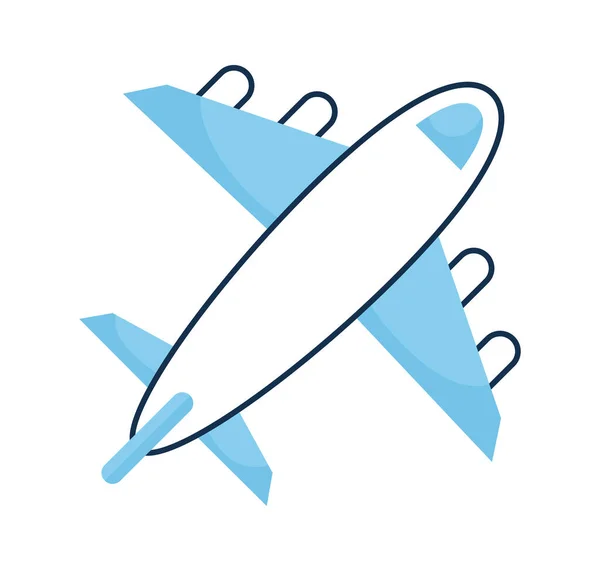 Blue airplane illustration — Archivo Imágenes Vectoriales