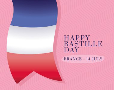 Fransa Bastille Günü illüstrasyonu
