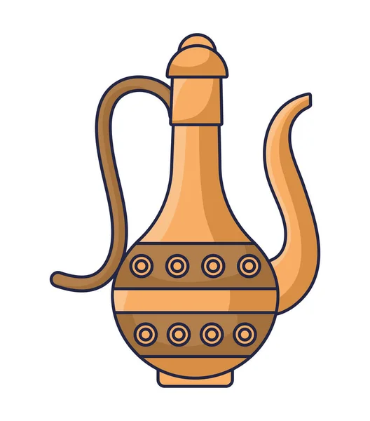 Olla de té india — Vector de stock