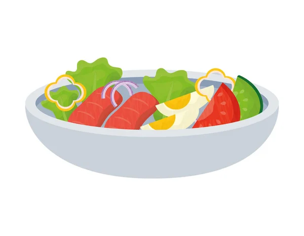 Salad bowl illustration — Vetor de Stock