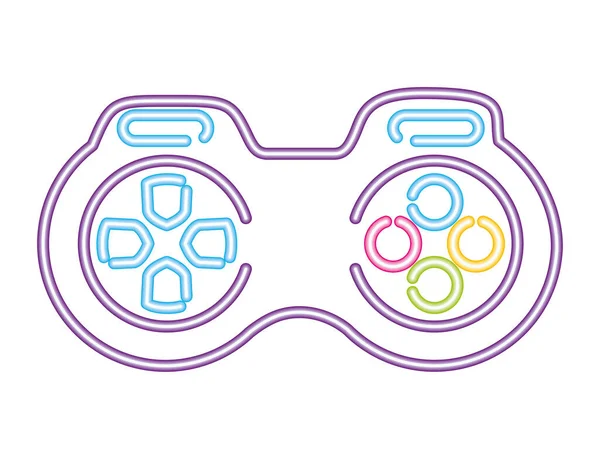 Neon video game controler — Διανυσματικό Αρχείο