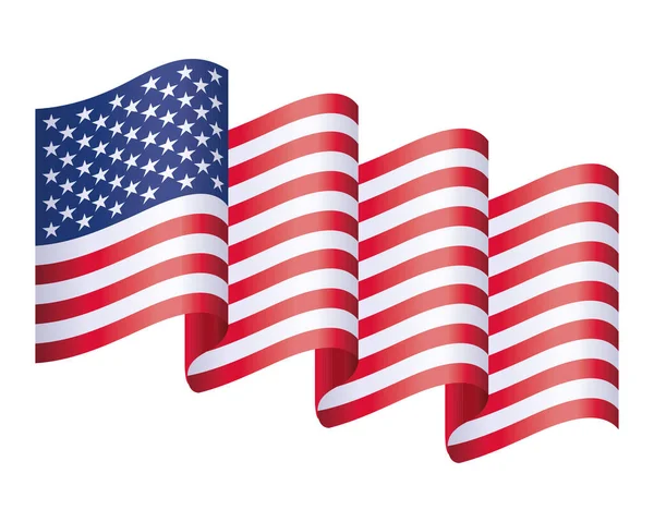 Usa waving flag design — Vetor de Stock