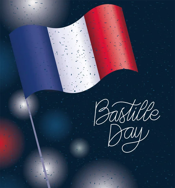 Francia Día de la Bastilla — Vector de stock