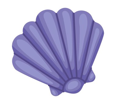 beyaz üzerine mor kabuk çizimi