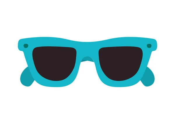 Ilustración Gafas Sol Azules Sobre Blanco — Vector de stock