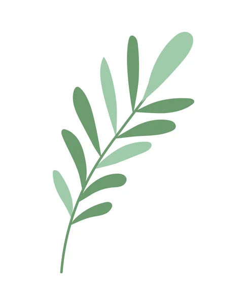 Plant Branch Icon White — Stock Vector