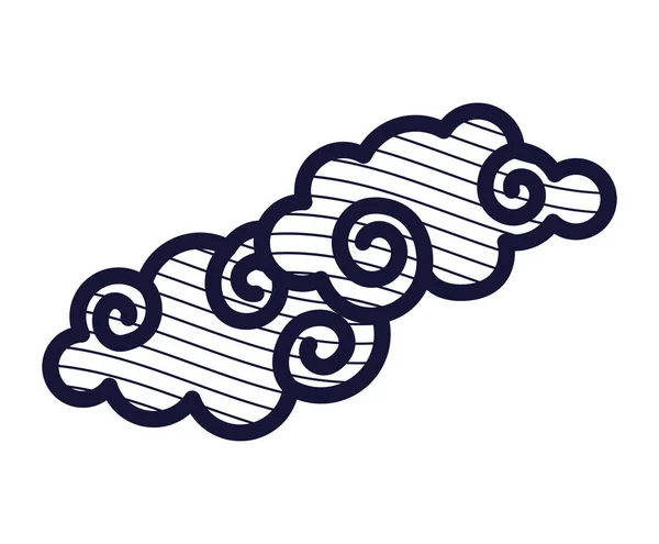 中国の白い雲のデザイン — ストックベクタ