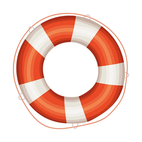 Orange Lifesaver Illustration White — Stock Vector