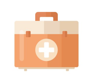 turuncu ilk yardım çantası beyaz üzerine