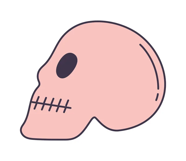 ピンクの頭蓋骨のデザイン — ストックベクタ