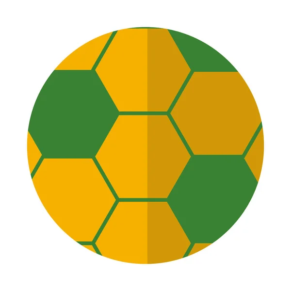 Brezilya Futbol Topu Yere Beyaz — Stok Vektör