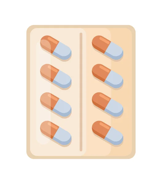 Tabletki Projekt Białe Tabletki — Wektor stockowy