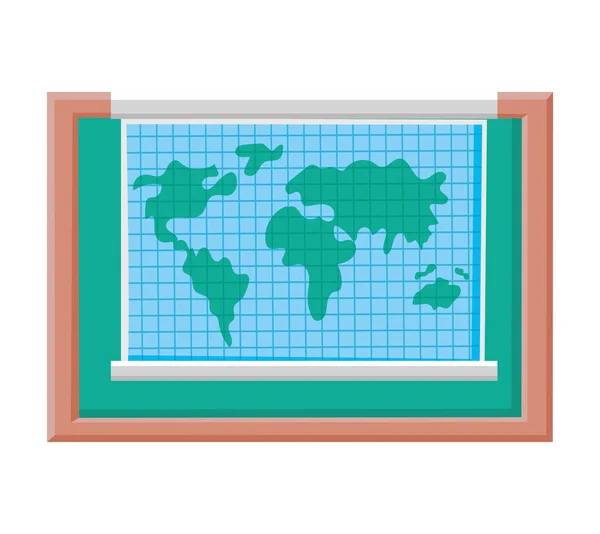 Πίνακας Και Παγκόσμιος Χάρτης Πάνω Από Λευκό — Διανυσματικό Αρχείο