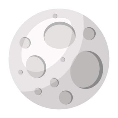 Beyaz üzerinde kraterler olan ay