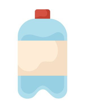 Büyük su şişesi beyaz üzerine