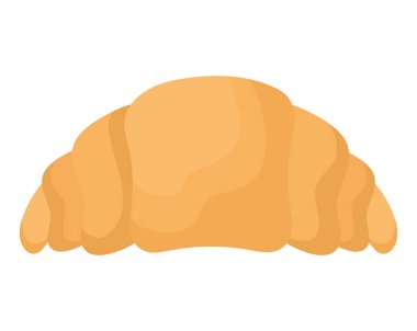 Beyaz üzerine büyük kruvasan tasarımı